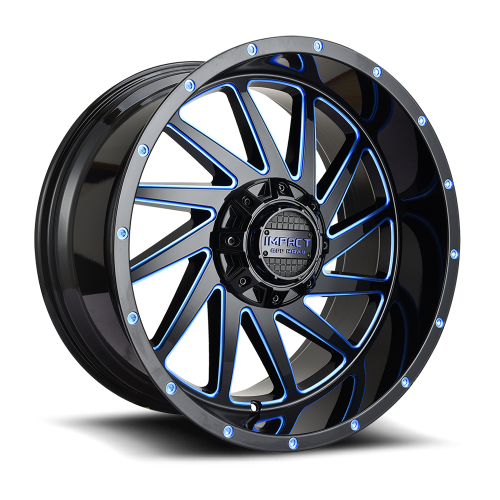 Impact 811 Gloss Black w/ Blue Milling
