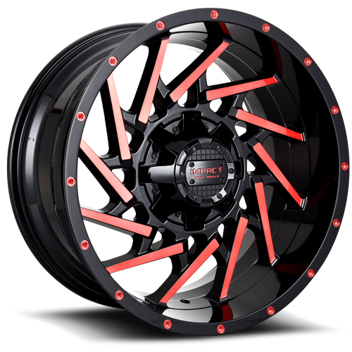 Impact 816 Gloss Black Candy Red Milled