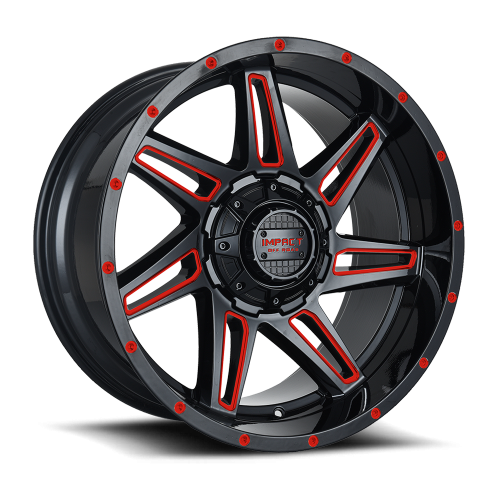 Impact 820 Gloss Black w/ Red Milling