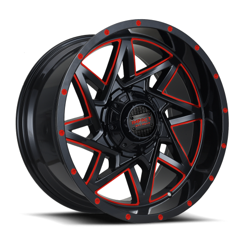 Impact 821 Gloss Black w/ Red Milling