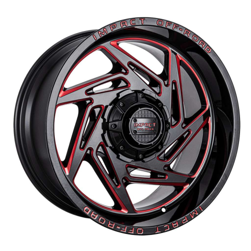 Impact 830 Gloss Black w/ Red Milling