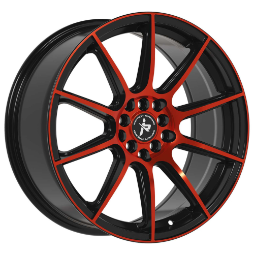 Impact 502 Gloss Black w/ Red Machined Face