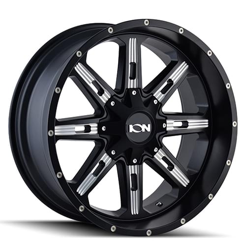 Ion Alloy 184 Satin Black W/ Milled Spokes - Part Number 184-2137M Ion Alloy 184 Satin Black W/ Milled Spokes Photo