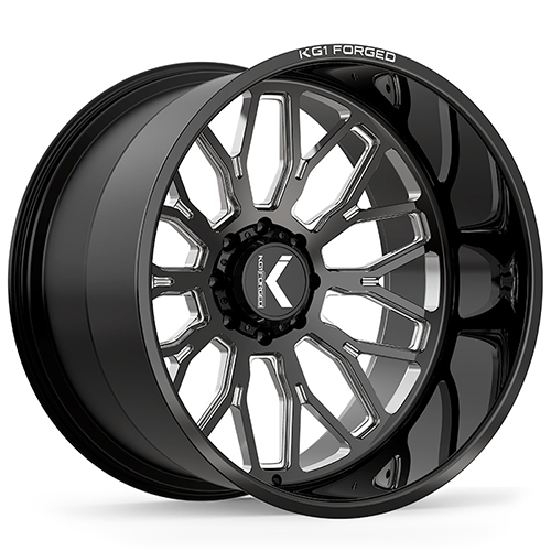 KG1 Forged Jacked KC019 Gloss Black Premium Milled - Part Number KC019241488GPM KG1 Forged Jacked KC019 Gloss Black Premium Milled Photo