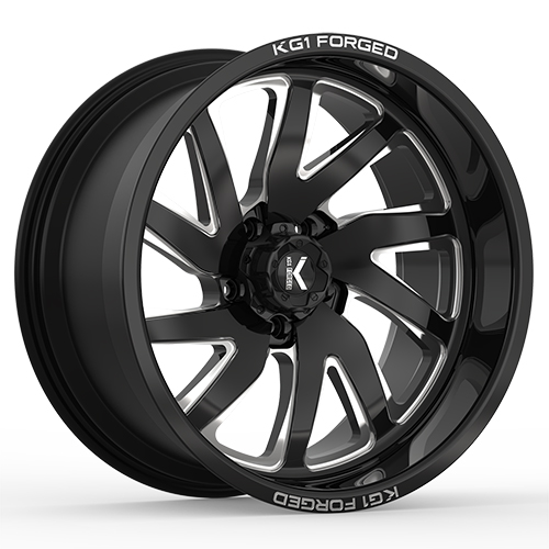 KG1 Forged Vile KF004 Gloss Black Machined - Part Number KF004241465GM KG1 Forged Vile KF004 Gloss Black Machined Photo