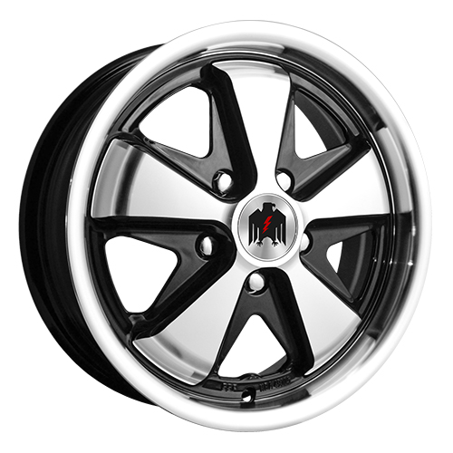 Klassik Rader 911 Gloss Black Machined W/ Lip - Part Number NE15553045BK Klassik Rader 911 Gloss Black Machined W/ Lip Photo