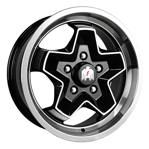 Klassik Rader 944 Gloss Black W/ Machined Face & Lip - Part Number CC17703140BK Klassik Rader 944 Gloss Black W/ Machined Face & Lip Photo