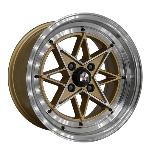 Klassik Rader RS-L Gloss Gold W/ Machined Face & Lip - Part Number RL15801025GMP Klassik Rader RS-L Gloss Gold W/ Machined Face & Lip Photo