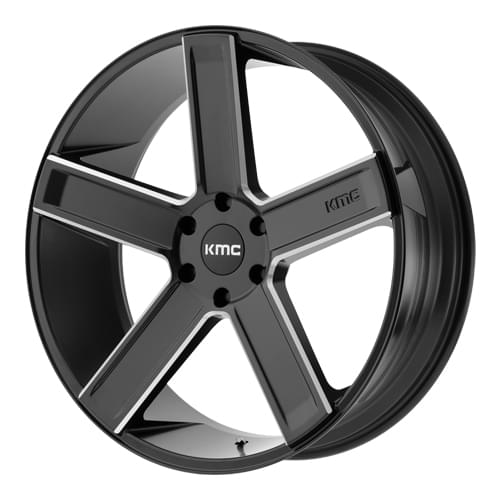 KMC KM702 Deuce Satin Black W/ Milled Spokes - Part Number KM70228558935 KMC KM702 Deuce Satin Black W/ Milled Spokes Photo