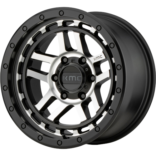 KMC KM540 Recon Satin Black W/ Machined Face - Part Number KM54088577500 KMC KM540 Recon Satin Black W/ Machined Face Photo