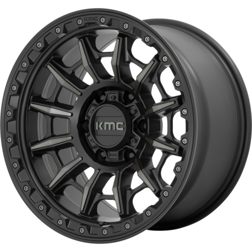 KMC KM547 Carnage Satin Black W/ Gray Tint - Part Number KM54779058400 KMC KM547 Carnage Satin Black W/ Gray Tint Photo