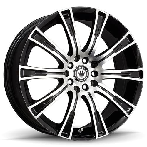 Konig Crown 50 Gloss Black W/ Machined Face - Part Number 50MB-CW77T15405 Konig Crown 50 Gloss Black W/ Machined Face Photo