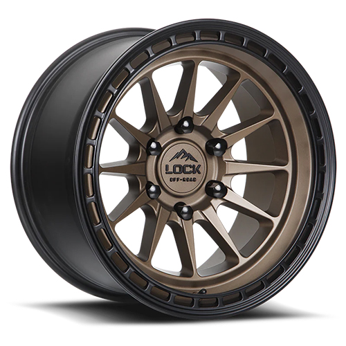 Lock Offroad Baja Matte Desert Bronze W/ Matte Black Ring - Part Number BAJA-7957MRMBR12N Lock Offroad Baja Matte Desert Bronze W/ Matte Black Ring Photo