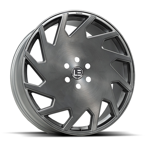 Luxxx LE LUX LE11 Brushed Face Silver With Titanium Black Clear Coat - Part Number LUXLE1120855120+25B-RF19 Luxxx LE LUX LE11 Brushed Face Silver With Titanium Black Clear Coat Photo