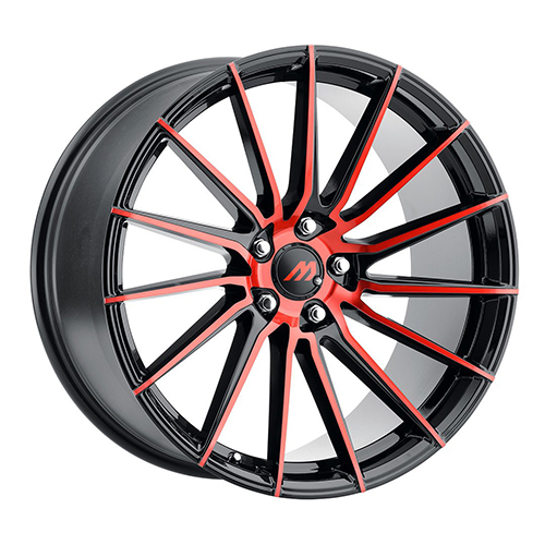 Mach Euro Concave ME.19 Gloss Black With Red Machined Face - Part Number ME19-2085KK35FGBRF Mach Euro Concave ME.19 Gloss Black With Red Machined Face Photo