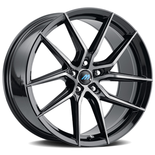 Mach Euro Concave ME.6 Gloss Black With Machined Face - Part Number ME6-2085FF35FGBMF Mach Euro Concave ME.6 Gloss Black With Machined Face Photo