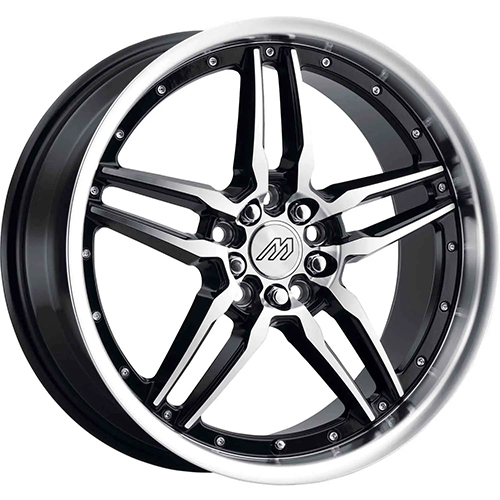 Mach Mp.57 Gloss Black W/ Machined Lip And Chrome Rivets