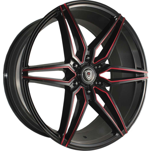 Marquee Wheels M3259a Black W/ Red Milling