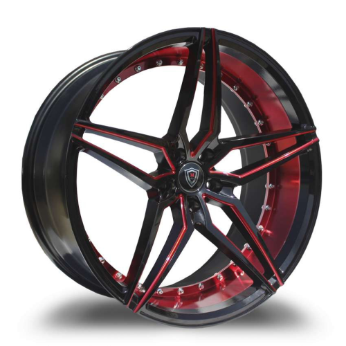 Marquee Wheels M3259b Black W/ Red Milling
