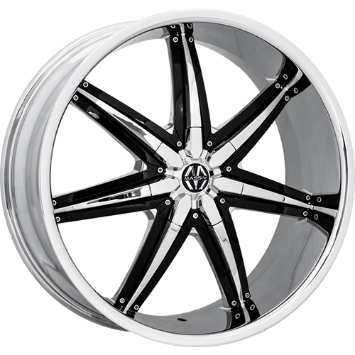 Massiv MAS923 Chrome W/ Black Inserts - Part Number MAS923-22914CB Massiv MAS923 Chrome W/ Black Inserts Photo