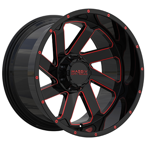 Massiv Off-Road MAS-OR4 Black W/ Red Milled Accents Photo