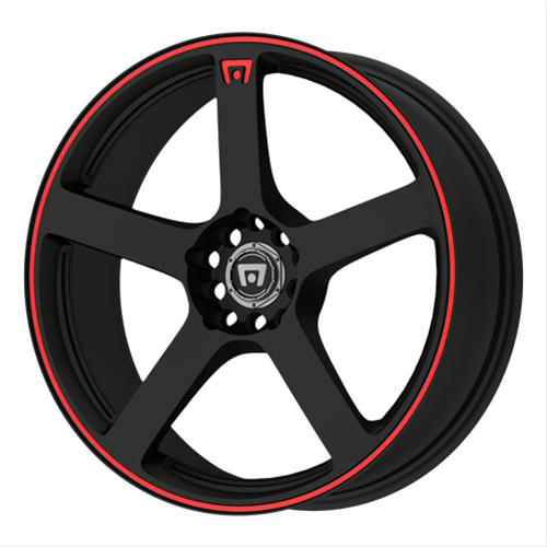 Motegi Racing MR116 Matte Black W/ Red Stripe - Part Number MR11677024740 Motegi Racing MR116 Matte Black W/ Red Stripe Photo