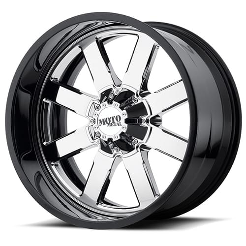 Moto Metal MO200 Chrome W/ Black Lip - Part Number MO200-22128744NCC Moto Metal MO200 Chrome W/ Black Lip Photo