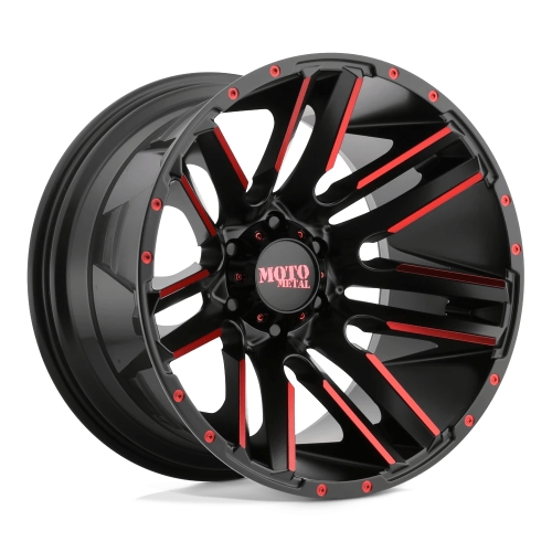Moto Metal MO978 Gloss Black With Red Accents Photo