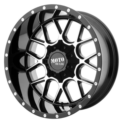 Moto Metal MO986 Siege Black W/ Machined Face - Part Number MO98629087318 Moto Metal MO986 Siege Black W/ Machined Face Photo