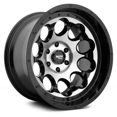 Moto Metal MO990 Rotary Gloss Black W/ Machined Face - Part Number MO99029063500 Moto Metal MO990 Rotary Gloss Black W/ Machined Face Photo