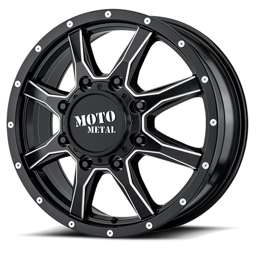Moto Metal MO995 Gloss Black W/ Milled Spokes Front - Part Number MO995765827111 Moto Metal MO995 Gloss Black W/ Milled Spokes Front Photo