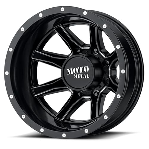 Moto Metal MO995 Gloss Black W/ Milled Spokes Rear - Part Number MO995208807198N Moto Metal MO995 Gloss Black W/ Milled Spokes Rear Photo