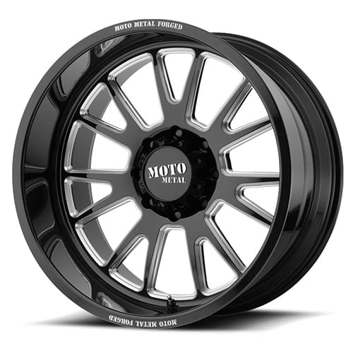 Moto Metal MO401 Gloss Black W/ Milled Spokes - Part Number MO40121287944N Moto Metal MO401 Gloss Black W/ Milled Spokes Photo
