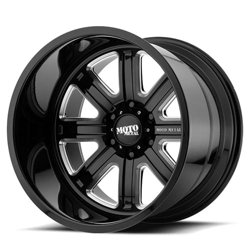 Moto Metal MO402 Gloss Black W/ Milled Spokes - Part Number MO40222068918N Moto Metal MO402 Gloss Black W/ Milled Spokes Photo