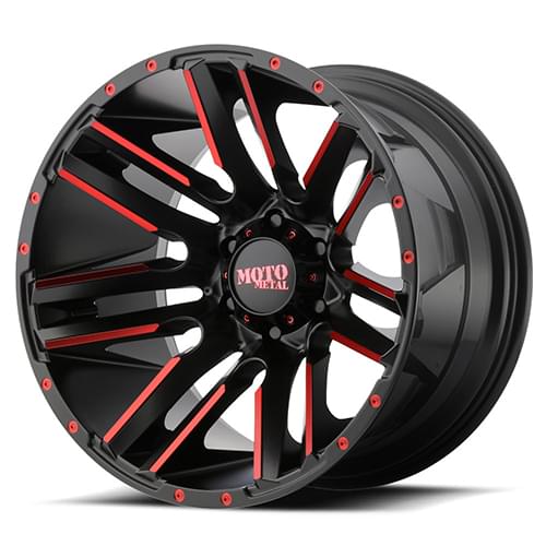 Moto Metal MO978 Razor Satin Black W/ Red Tint - Part Number MO97821255544NRC Moto Metal MO978 Razor Satin Black W/ Red Tint Photo
