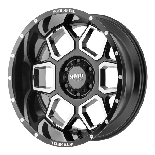Moto Metal MO981 Gloss Black W/ Machined Face - Part Number MO98121080324N Moto Metal MO981 Gloss Black W/ Machined Face Photo