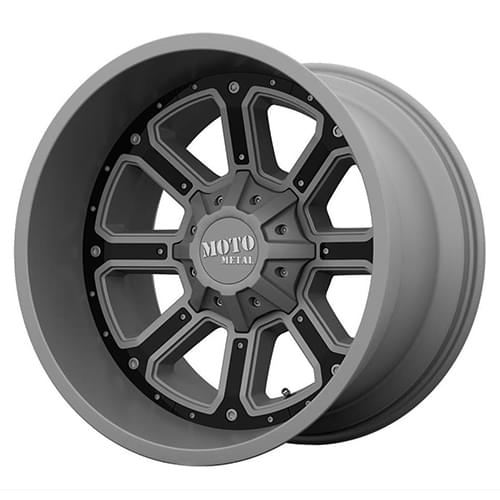 Moto Metal MO984 Matte Gray W/ Gloss Black Inserts - Part Number MO98429086418 Moto Metal MO984 Matte Gray W/ Gloss Black Inserts Photo