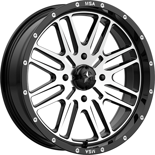 MSA Offroad UTV M38 Brute Gloss Black W/ Machined Face - Part Number M38-018737 MSA Offroad UTV M38 Brute Gloss Black W/ Machined Face Photo