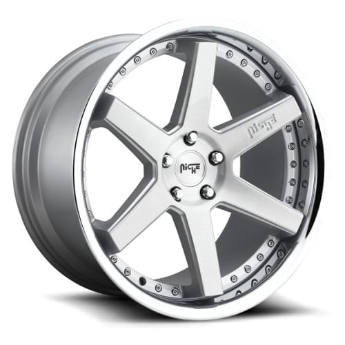 Niche Altair M193 Silver W Chrome Lip - Part Number M193209065+35 Niche Altair M193 Silver W Chrome Lip Photo