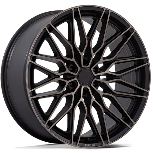 Niche Calabria 6 NC278 Matte Black Machined W/ Double Tint - Part Number NC278MT24106820 Niche Calabria 6 NC278 Matte Black Machined W/ Double Tint Photo