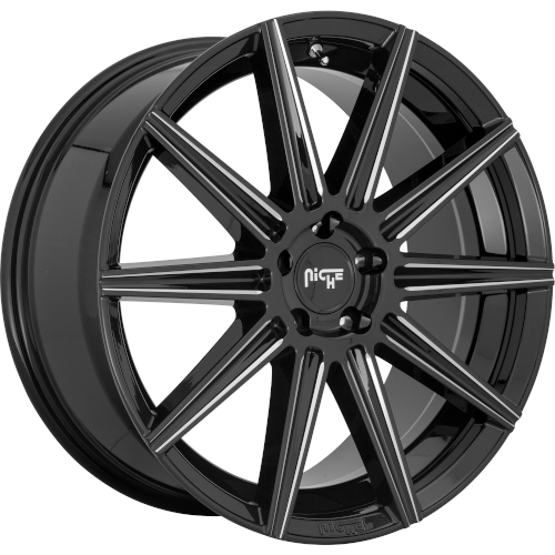 Niche Tifosi M243 Gloss Black W/ Milled Spokes - Part Number M243209044+27 Niche Tifosi M243 Gloss Black W/ Milled Spokes Photo