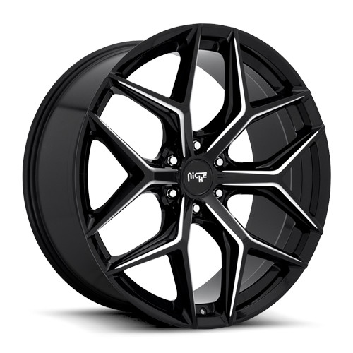 Niche Vice SUV M232 Gloss Black W/ Milled Spokes - Part Number M232240089+30 Niche Vice SUV M232 Gloss Black W/ Milled Spokes Photo