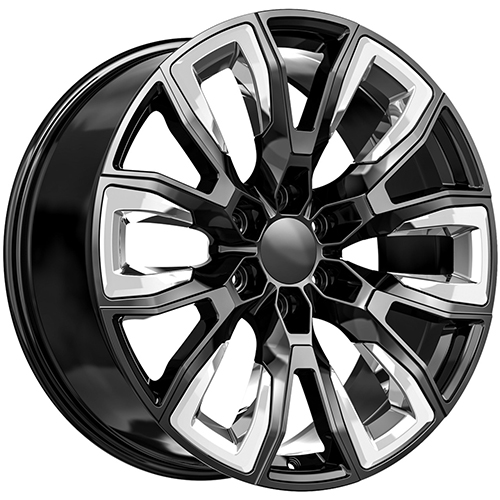 OE Revolution G-37 Gloss Black With Chrome Inserts - Part Number G37-2295031GBCI OE Revolution G-37 Gloss Black With Chrome Inserts Photo