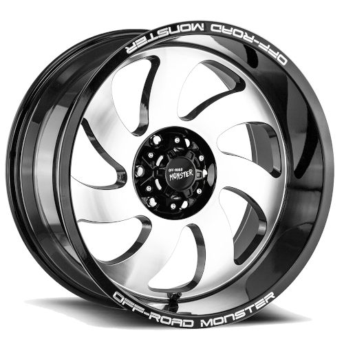 Off-Road Monster M07 Gloss Black Machined - Part Number M07212865N44GBM Off-Road Monster M07 Gloss Black Machined Photo