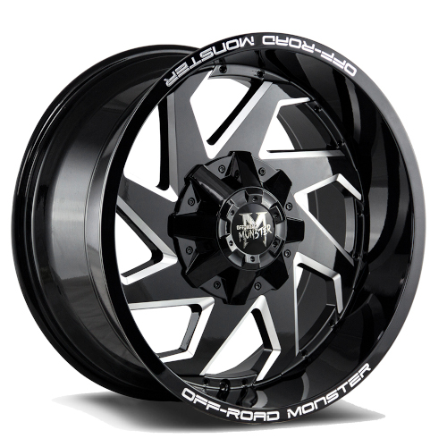 Off-Road Monster M09 Gloss Black Milled - Part Number M090527N12GBML Off-Road Monster M09 Gloss Black Milled Photo