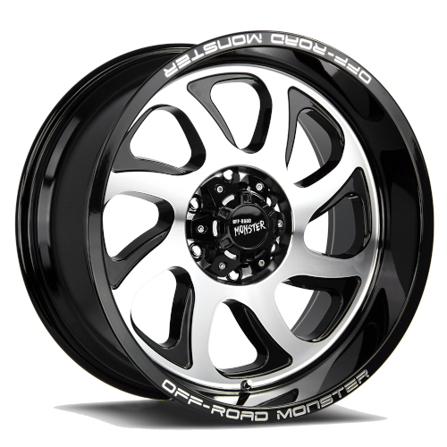 Off-Road Monster M22 Gloss Black Machined - Part Number M22212639N44GBM Off-Road Monster M22 Gloss Black Machined Photo