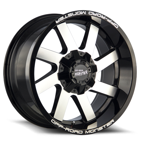 Off-Road Monster M80 Gloss Black Machined - Part Number M80012527N44GBM Off-Road Monster M80 Gloss Black Machined Photo