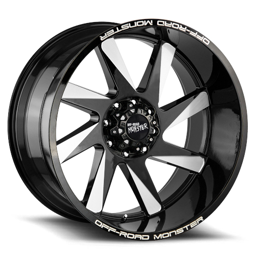 Off-Road Monster M80 Gloss Black Milled - Part Number M80412639N44GBML Off-Road Monster M80 Gloss Black Milled Photo