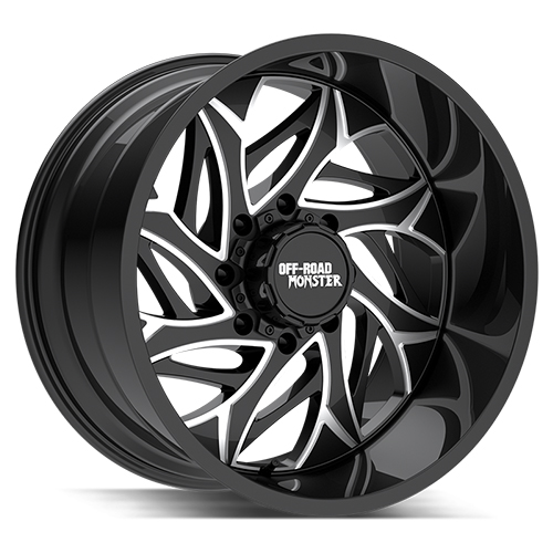Off-Road Monster M28 Gloss Black Milled - Part Number M28212528N44GBML Off-Road Monster M28 Gloss Black Milled Photo