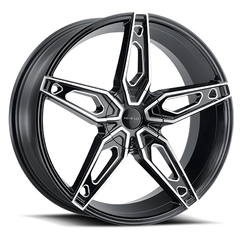 Prive Lux PL6 Gloss Black With Machined Face - Part Number PL6-2085I35JGBFX Prive Lux PL6 Gloss Black With Machined Face Photo